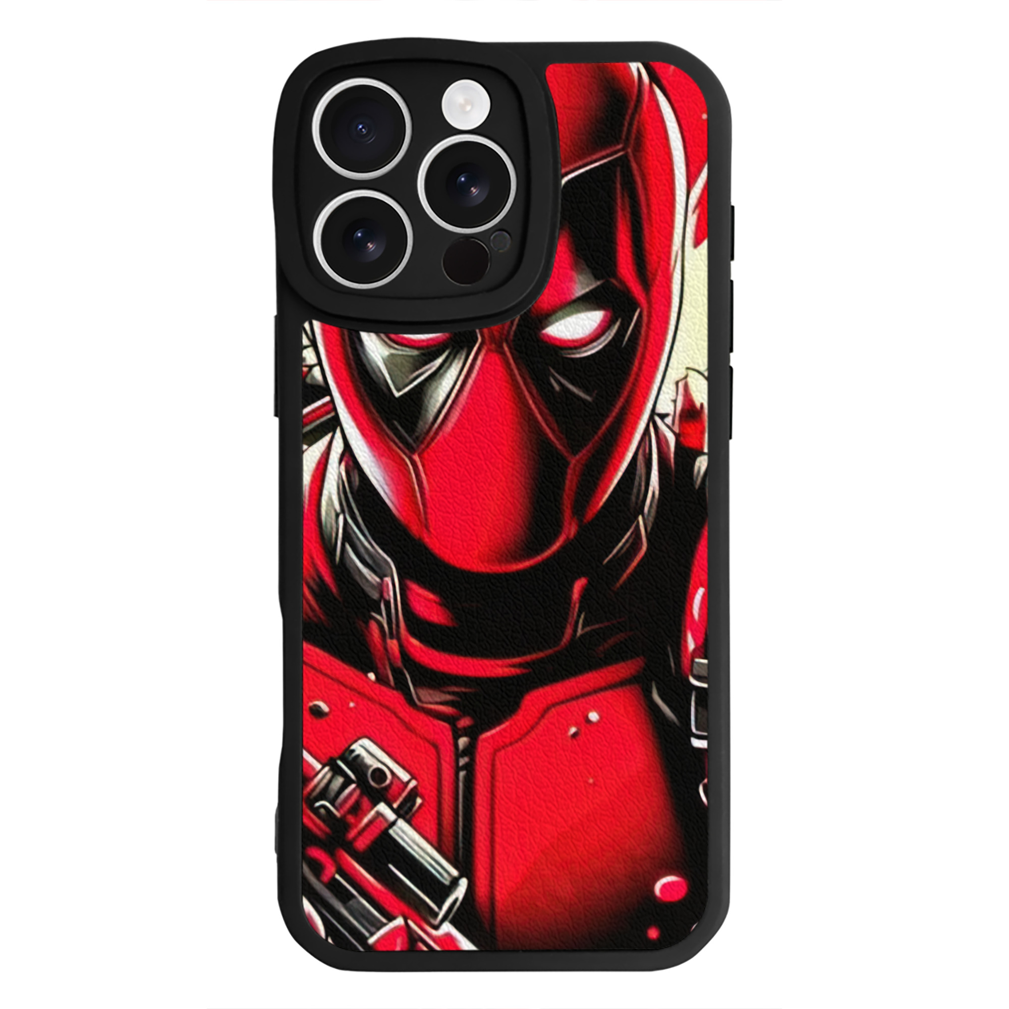 （画像用） Deadpool デッドプール 【iPhone 16シリーズ対応】シリコンスマホケース（レザー調） 材質：シリコン